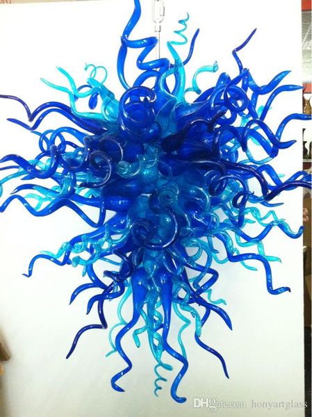 

ac led bulbs 110v/240v hanging wonderful murano art lighting blue colored glass chandelier