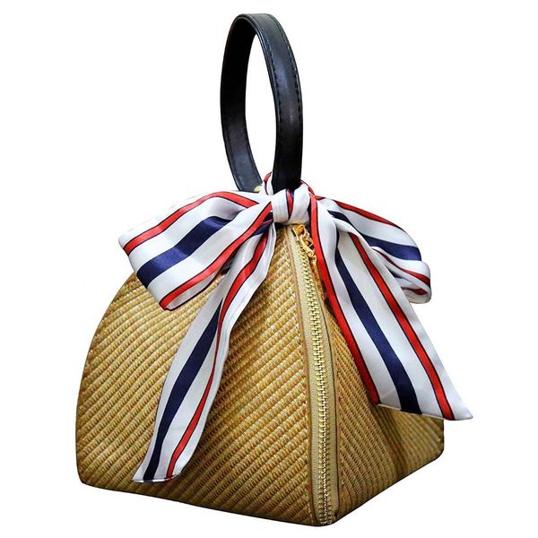 

beau-chic women straw handwoven convertible tote crossbody shoulder bag