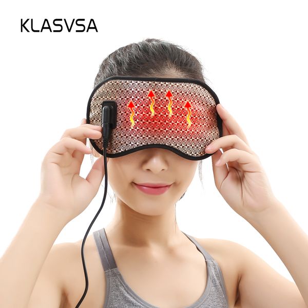 

electric heating tourmaline eye massager far infrared negative anion eyes facial germanium massage mask home relaxation
