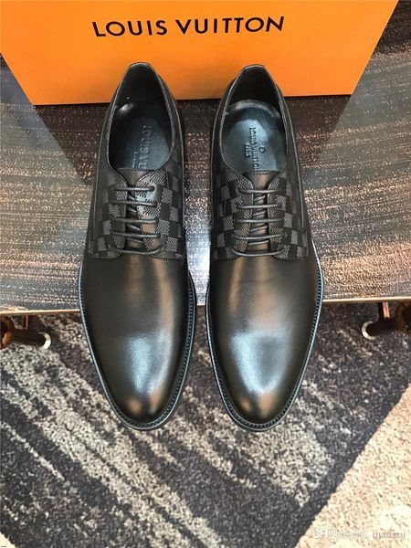 

19fw brands business fashion comfortable crocodiles shoes new italy party dress office formal shoes bullock luxury men's shoes yetc6, Black