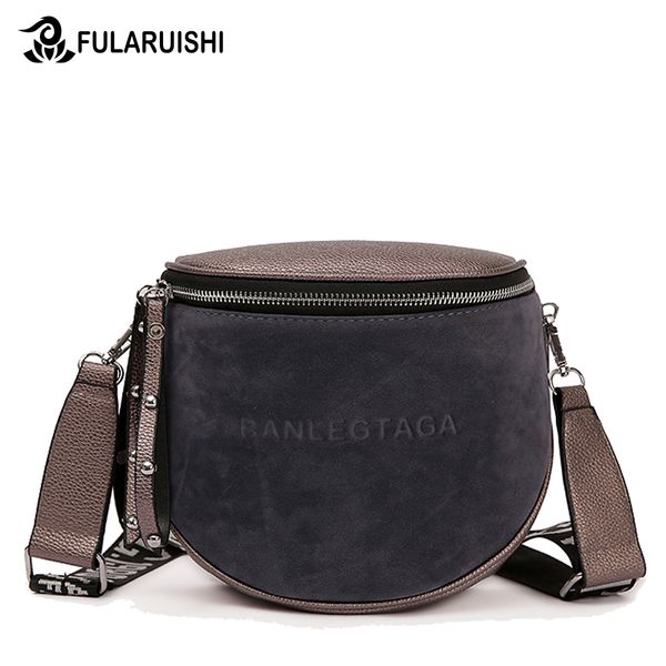 

fularuishi crossbody bag for women messemger bags pu leather shoulder bag fashion famous brand lady semicircle saddle t200102
