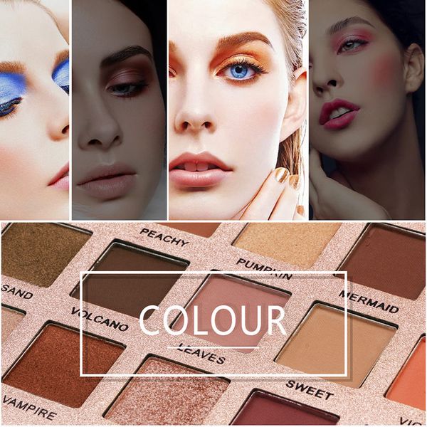

women eyeshadow 18 grids long-lasting matte eye glitter shimmer eye makeup ldo99
