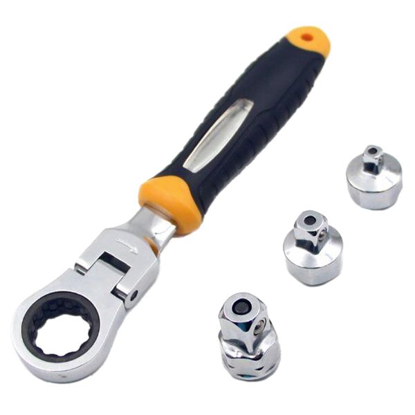 

3 in 1 ratchet wrench set 1/4 inch 3/8 inch 1/2 adjustable sleeve adapter wrench spanner auto repair tools set