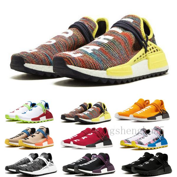 

2019 human race running shoes pharrell williams hu trail oreo nobel ink black nerd designers sneakers men women sport shoes kop-f4