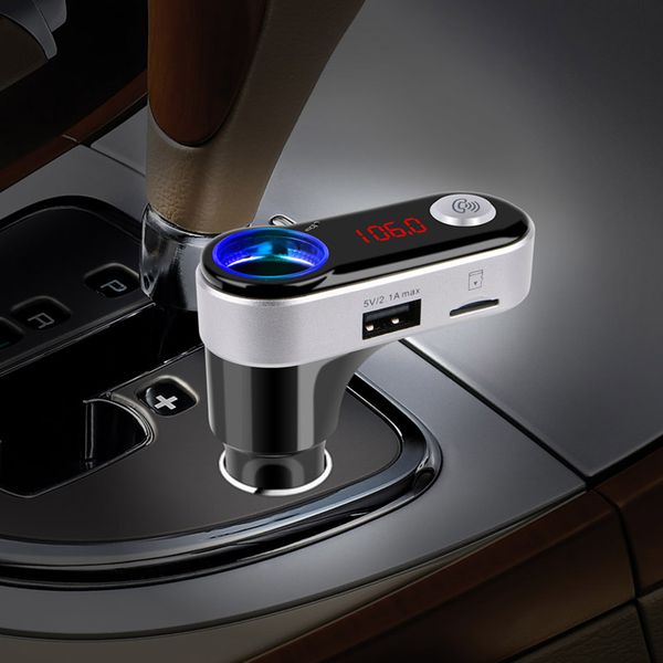 

5v/2.1a multifunction 4-in-1 car bc fm transmitter with usb flash drives /tf music player usb car charger