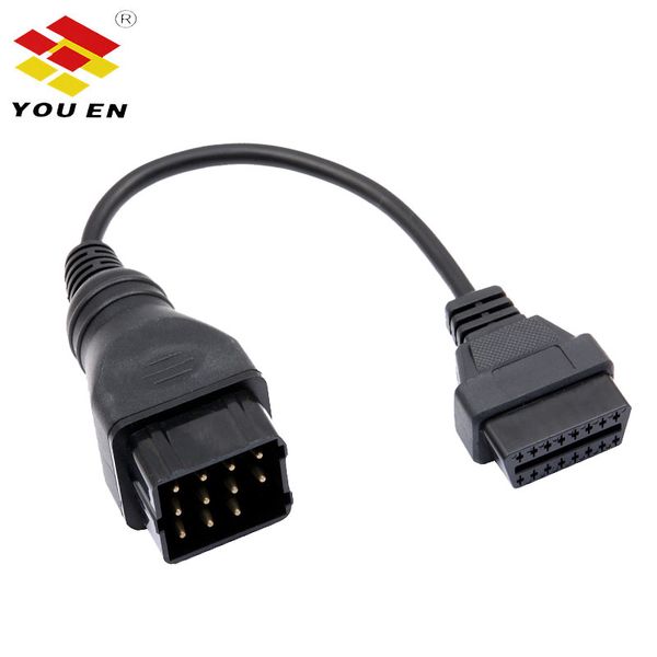 

youen obd2 scannerÂ truck diagnostic cable for gaz 12 pin to obd 2 16pin male connector work with tcs cdp pro adapter