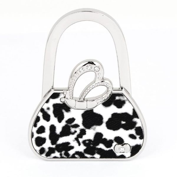 

leopard print bag holder style foldable table hook purse hanger holder
