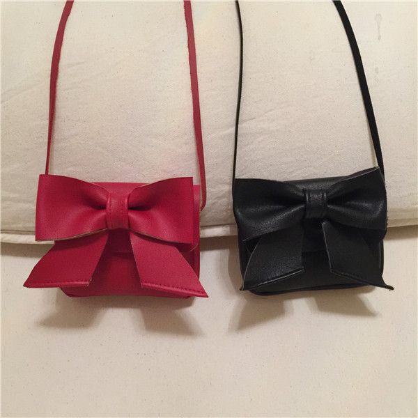 

cute toddler mini coin bag bow leather little girls small zero wallet pouch baby money change purse accessories bag, White