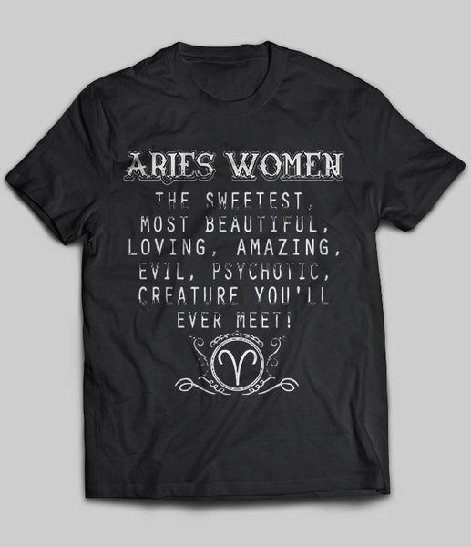 

brand aries women the sweetest most beautiful loving amazing t-shirt 2019 men's short sleeve t-shirt, White;black
