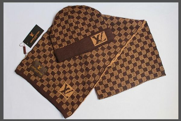 

new men and women hat scarf sets warm european high-end brand hat scarf fashion accessories, Blue;gray