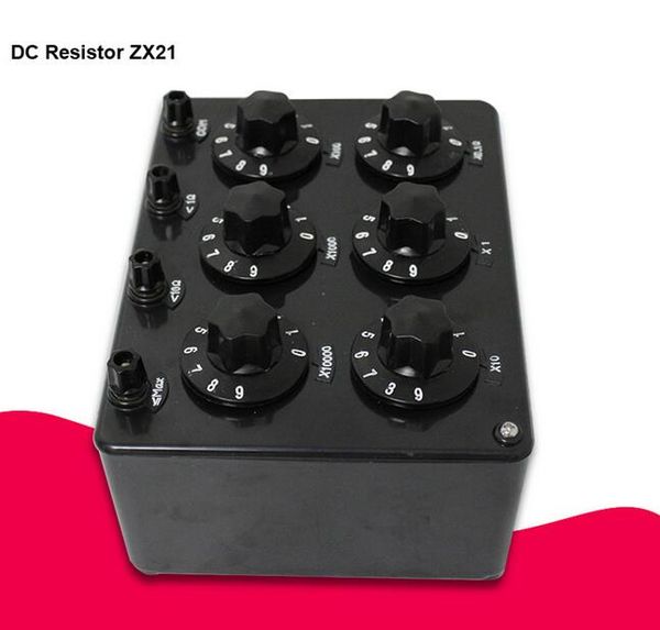 Caixa variável plástica do resistor da resistência da década da precisão zx21 para o instrumento de ensino da eletricidade física 0.1r a 99.9999kr