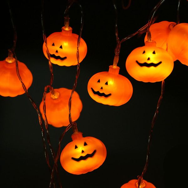 

halloween pumpkin lamp 3m 20led light string garland battery box device new year christmas decorations for halloween home christmas