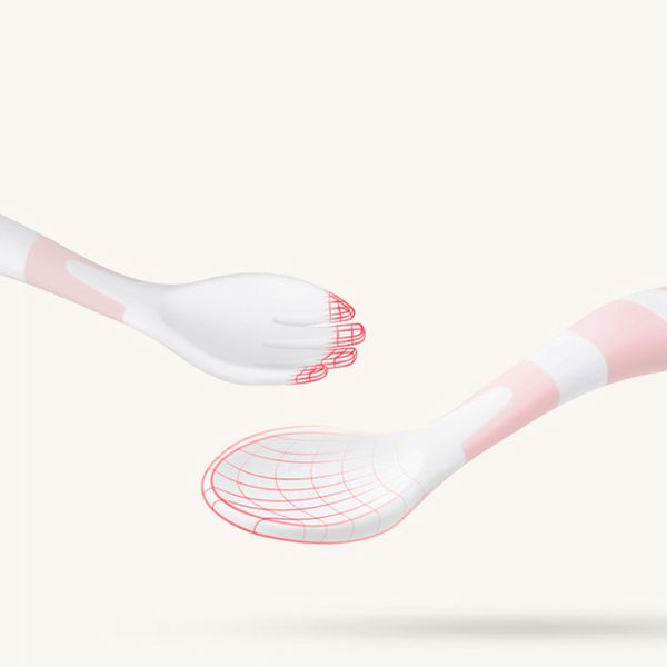 

infant learning eating cutlery tableware set baby eating training fork spoon set food supplement spoon baby feeding supplies