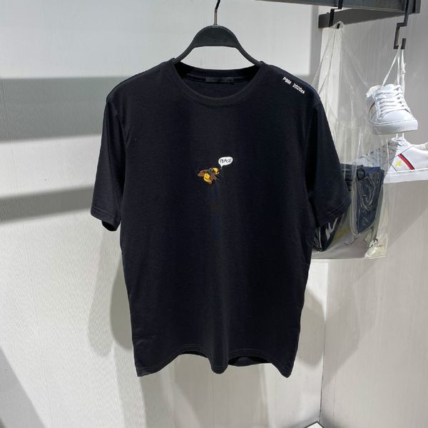 

2020 новых люди конструктора лето футболка большого размер с коротким рукавом летом малой пчела вышивки черной круглые шеи вскользь сплошным, White;black