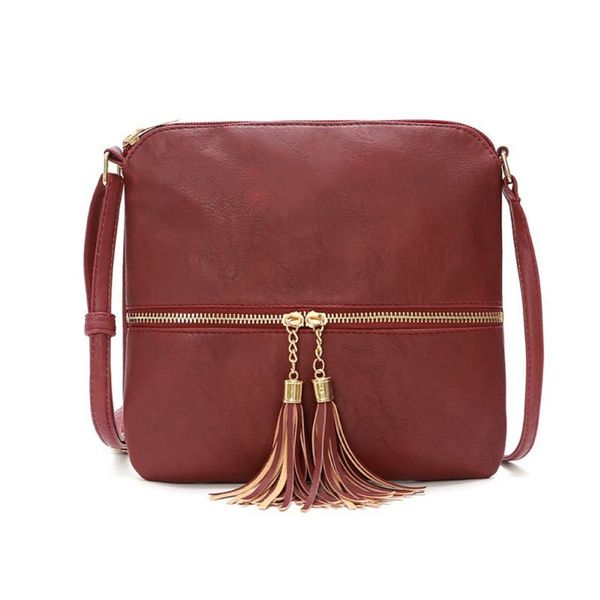 

женщины кожа кисточки плечо сумки lady crossbody сумка tote сумка кошелек f42a