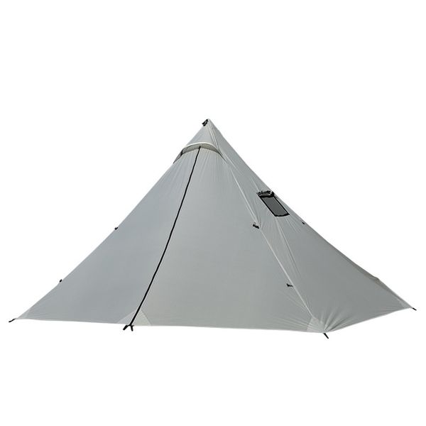 

3-4 person ultralight outdoor camping teepee 20d silnylon pyramid tent large rodless tent backpacking hiking tents