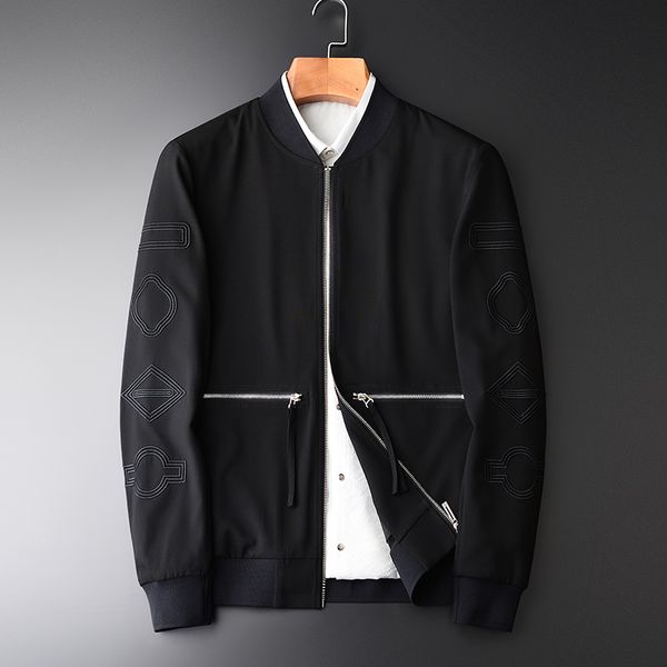 

новое поступление весна бейсбол униформа куртки высота qulity мода повседневная тонкий вышитые мужские jcaket m-2xl 3xl 4xl, Black;brown