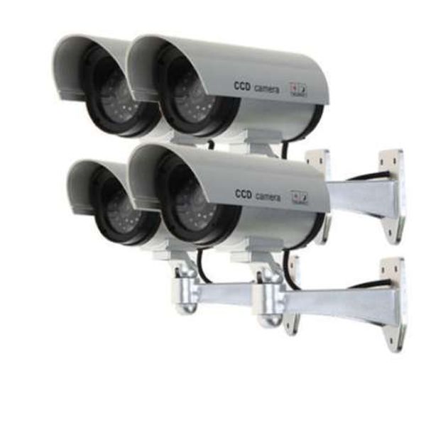 

dummy fake decoy cctv security camera with flashing led indoor outdoor