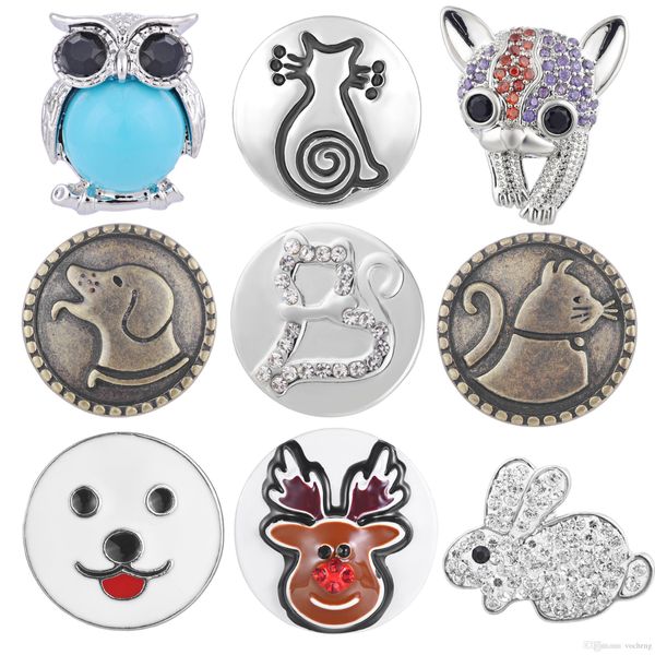

animal series gingersnaps button charms fit 18mm snap jewelry vn-1975