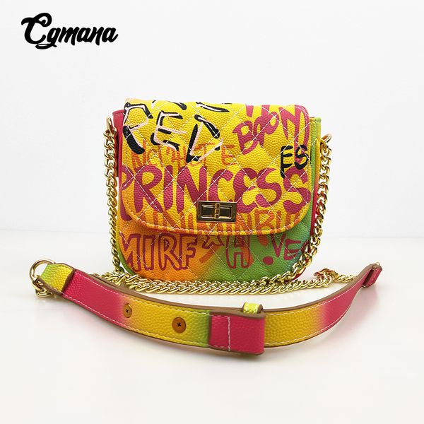 

color graffiti bag women 2020 chain bag for women bags ladies purses and handbags crossbady sac a main
