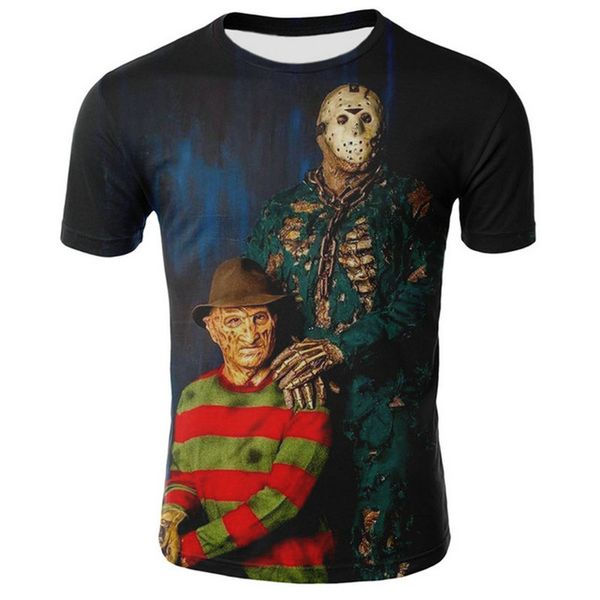 

dressing2020 3d футболки новый американский фильм клоун еще душа серии 3d печатных t-рубашки t-рубашка мужская горячая костюм клоуна, White;black