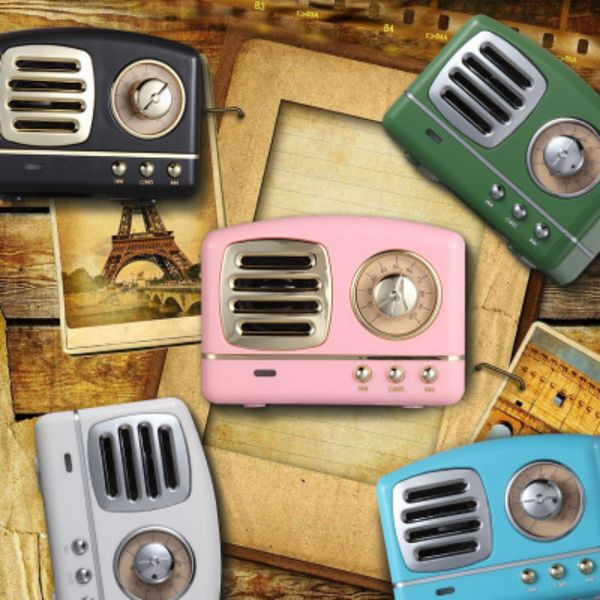 

brand bluetooth speaker fashion retro speaker subwoofer portable wireless bluetooth speaker music microphone 5 colors