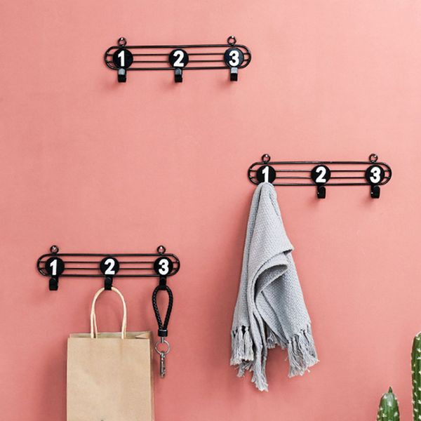 

multipurpose clothes keys bedroom nordic iron art storage rack bathroom numbers hanger organizer kitchen back door wall hooks