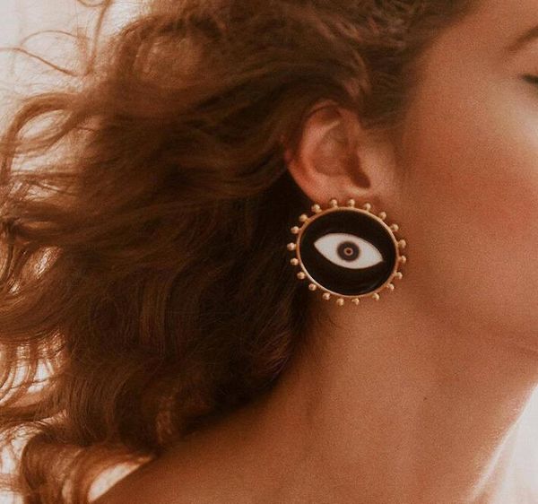 

Серьги Bohemia Dangle очаровательные турецкие золотые голубые злые глаза ювелирные изд