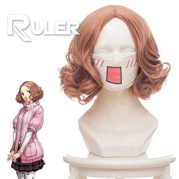 

short anime persona 5 haru okumura cosplay wig, Black