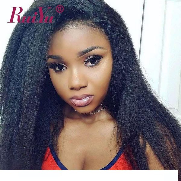 

kinky straight 360 полные парики шнурка с ребенком шнурка волос pre щипковых волос remy glueless yaki человеческих волос передний парики для, Black;brown