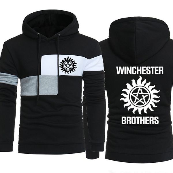 

2020 hoodies men winchester bros mens hoodies winter autumn fashion print fleece hooded sweatshirt casual tracksuit x