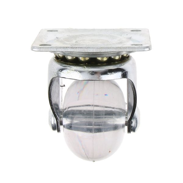 

1.5'' clear universal swivel plate caster wheel for furniture crib trolley electrical appliances, pu - smooth & quiet