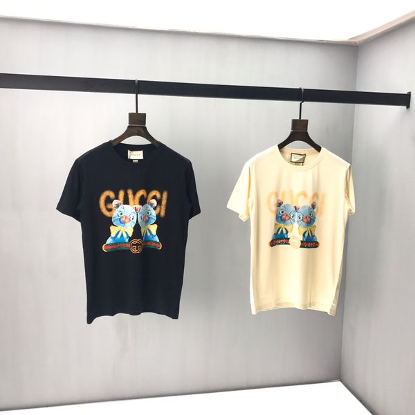 

2020ss весной и летом новый высококачественный хлопок печати короткий рукав круглый панель шеи футболка размер м-l-xl-xxl-xxxl рубашка тис р, White;black