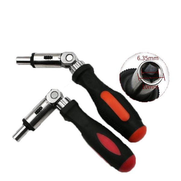 

1/4" ratchet screwdriver portable hex left/ right 180 degree rotating screwdriver interface lock disassemble drive tool