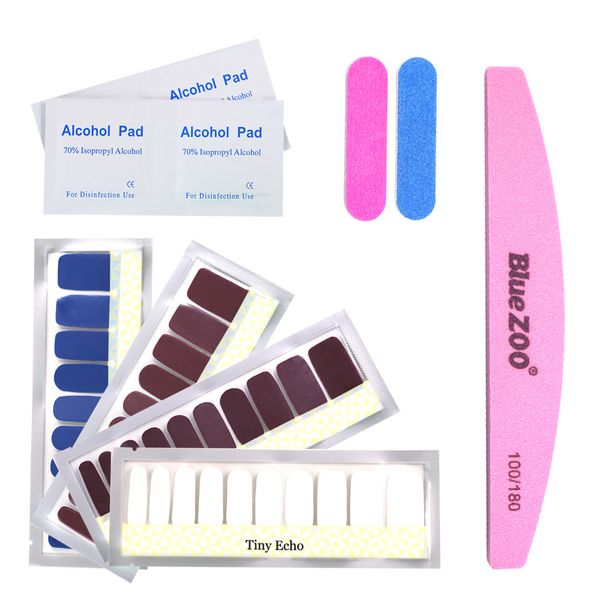 

4 pc different pure color erie nail poli h ticker manicure diy 4 color nail poli h trip wrap