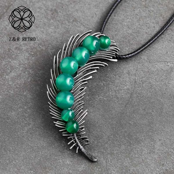 

green beans pendant long necklace for women vintge jewelry necklaces & pendants jewellery suspension rope chains chockers 2020, Silver