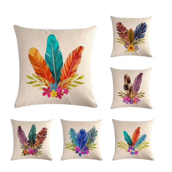 

подушка обложка перо наволочки firm цветок диван лист спальня home decor throw подушка обложка home decor almofadas zy783