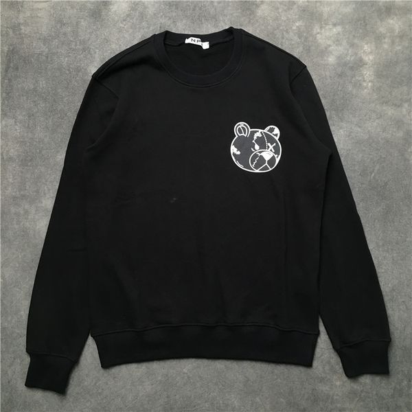 

19ss бренд мужской дизайнер толстовки giv нового способа роскошный рисованный хулиган медведь печататься санитарная одежда высокого качества, White;black