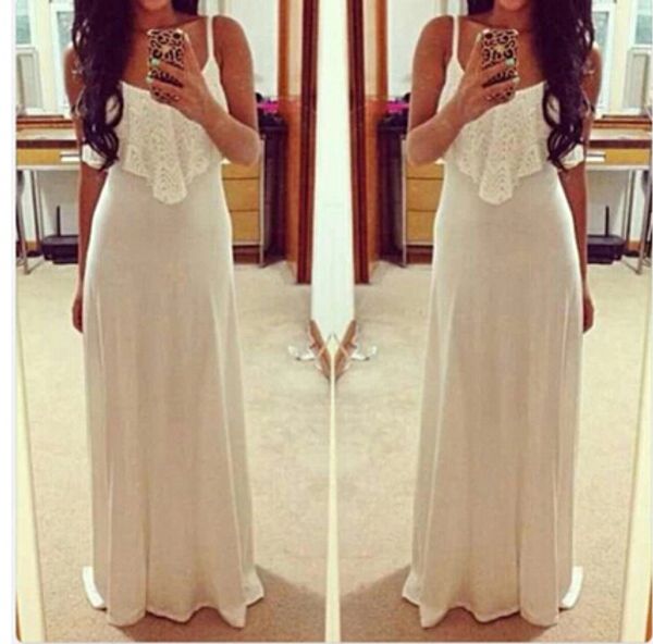 

fashion-women's summer boho long maxi dress evening cocktail party beach dress sundress, Black;gray
