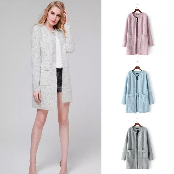 

new shinny long cardigan female 2019 autumn winter long sleeve crochet cardigan women sweater women knitted jacket jumper, Black