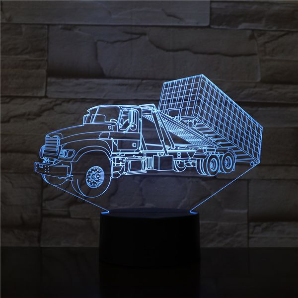 

3d lamp truck personalized decoration for indoor color changing with remote christmas present for kid led night light lamp