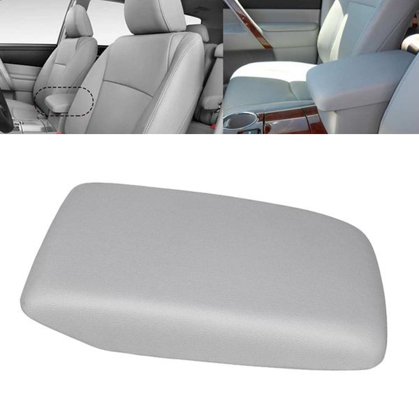 

car center console leather armrest cover for toyota highlander 2008 2009 2010 2011 2012 2013 gray