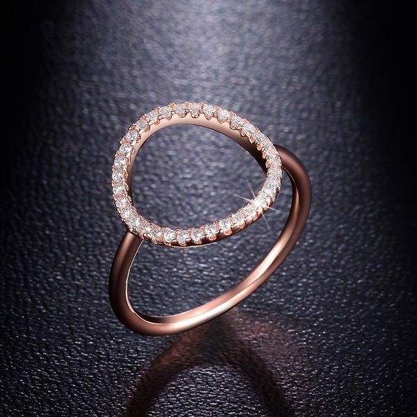 

wholesale new winter inlaid heart crystal from swarovskis ring for women fashion 925 jewelry couple rings, Slivery;golden