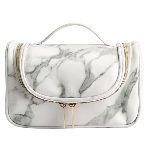 

women organizer insert bag marble cosmetic bag waterproof travel makeup brush storage pouch toiletry wash beaut kit
