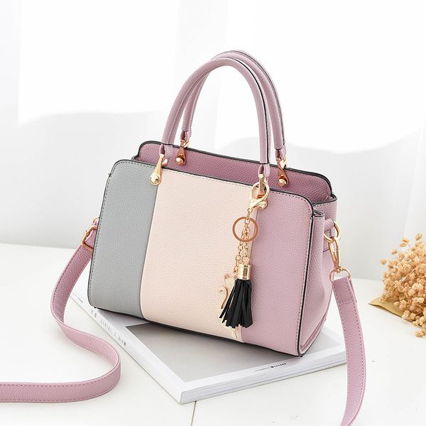 

handbag women's korean personalized color matching single shoulder slant straddle bag new style