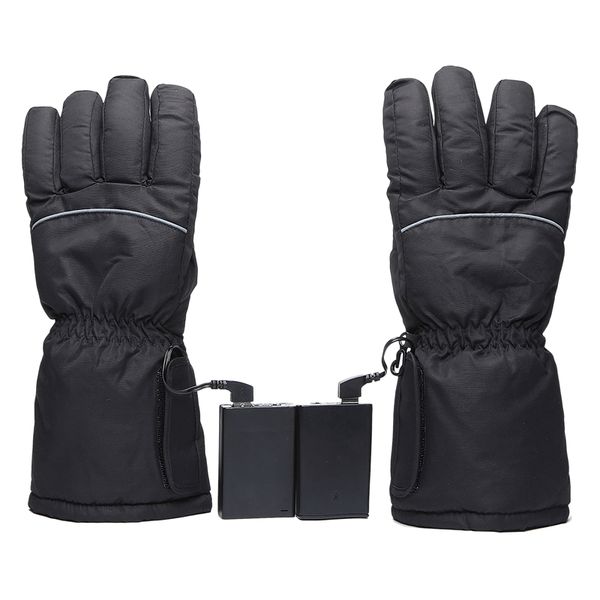 

heated gloves with usb rechargeable li-ion battery heated for men and women,warm gloves for cycling motorcycle hiking skiing, Black