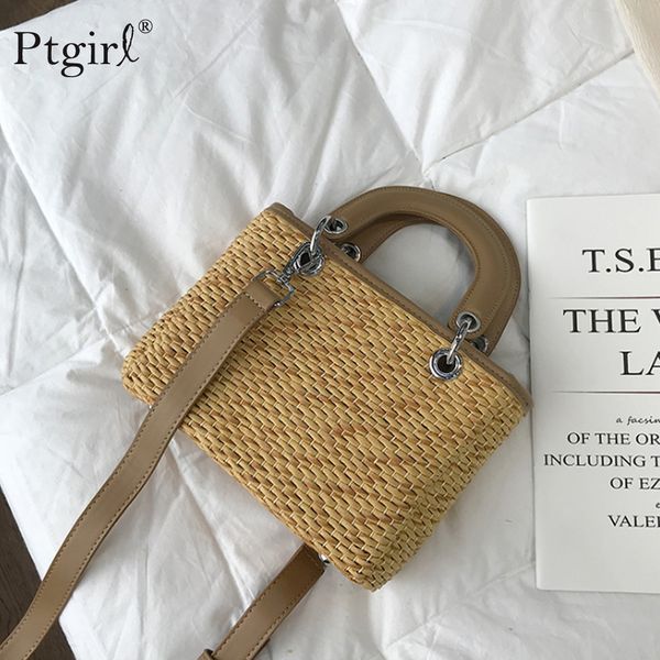 

новая мода сумки на ремне для женщин площадь соломы мешок ptgirl crossbody сумки для женщин мешок главная femme мода дамы роскошь