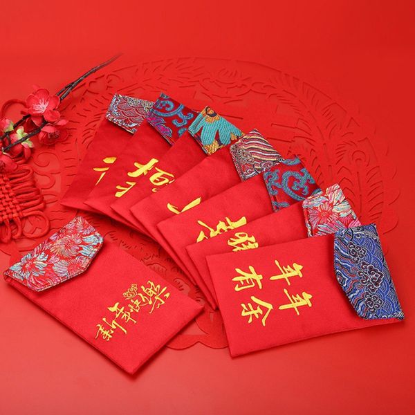 

2020 new year unique cloth red envelope with bless personality red bag