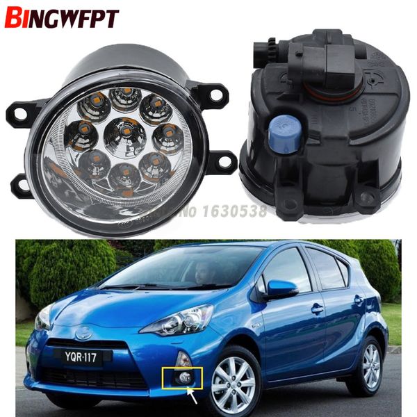

2pcs car styling super bright led fog lights white yellow fog lamps for prius/rav4/yaris/camry/corolla