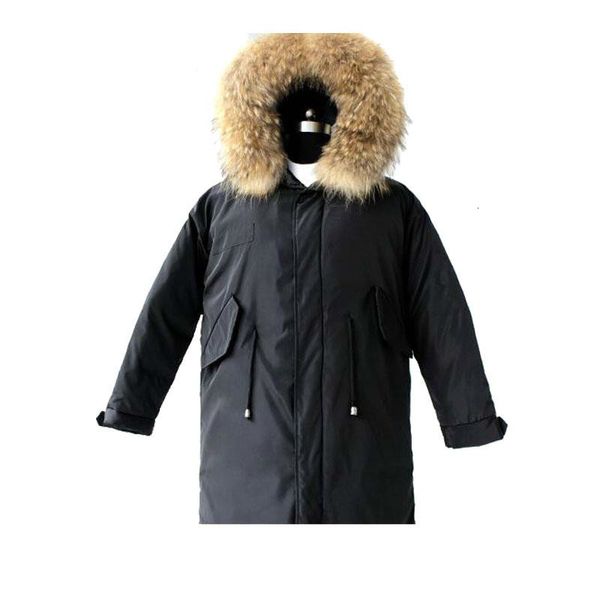 

tvvovvin women parka winter outwear jacket coat woman winter coats with fur down jacket with fur hooded coat warm overcoat b273, Black